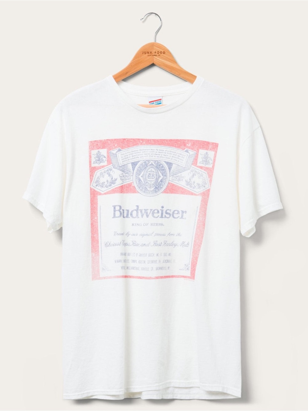 Junk Food BUDWEISER CLASSIC FLEA MARKET TEE (crop cut)